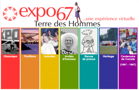 Page d'accueil de l'exposition virtuelle "Expo 67 - Terre des hommes"