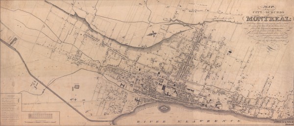 Plan de Montréal en 1825. VM66,S3,P031.