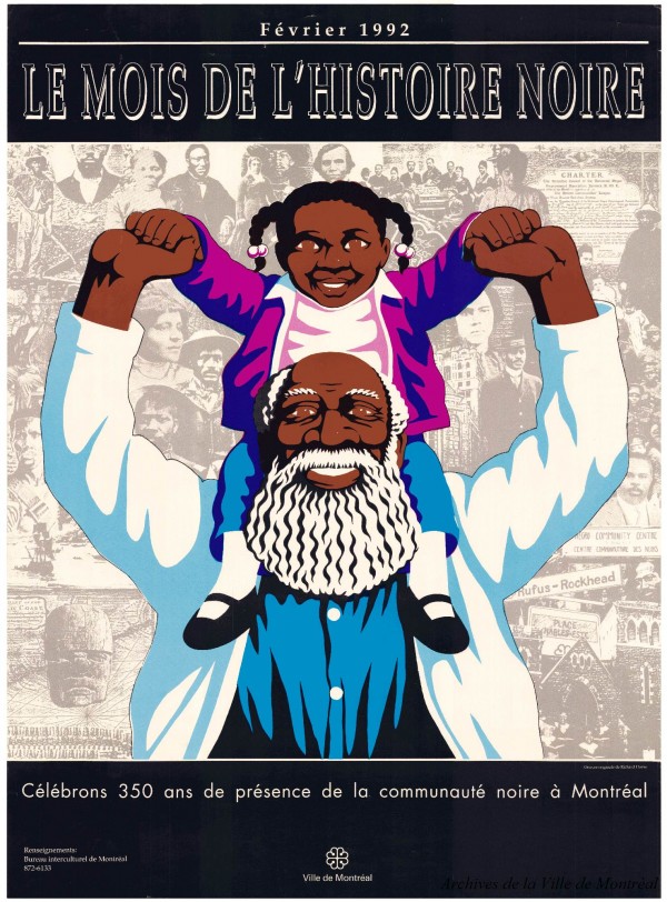 Première affiche du mois de l'Histoire des Noirs, 1992, VM52,SZ,SS2,D3