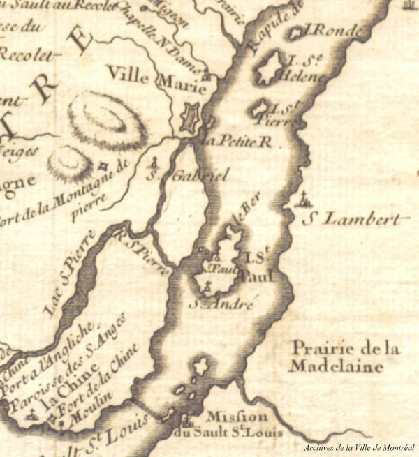 Plan de l'ile de Montréal, 1744, BM5-C-26-050A (extrait)