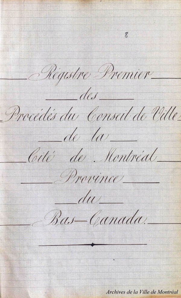 Extrait de la séance du conseil de ville de Montréal, 5 juin 1833, VM35-1_10_1833-001