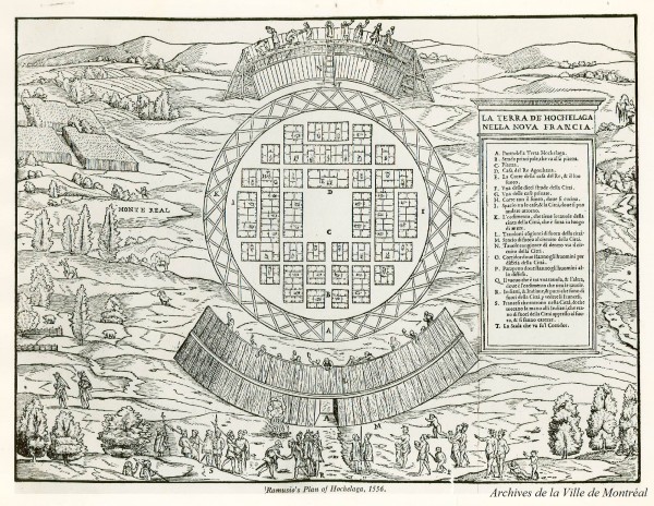 Hochelaga (plan de Ramusio), vers 1550, VM6-D4000-3-1