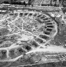 Construction du stade olympique. 1975.