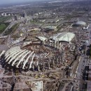 Construction du stade olympique. 1976.