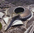 Construction du stade olympique. 1976.