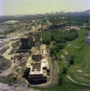 Construction du village olympique. 1976.