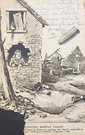 Carte postale envoyée par Asselin depuis le front. Mai 1917. P104,S1,SS1,D1.