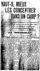 Article paru dans le journal La Presse sur le sort qui doit être réservé aux Montréalais d'origine allemande ou autrichienne. Octobre 1914. VM6,D3103.