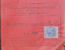 Billet d'entrée pour un spectacle, Italie. 1914. BM1,S1,SS7.