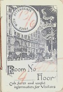 Hôtel Victoria, carnet de séjour, Angleterre. 1914. BM1,S1,SS7.