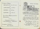 Hôtel Victoria, carnet de séjour, Angleterre. 1914. BM1,S1,SS7.