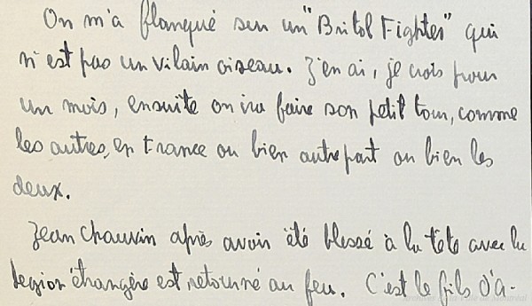 Lettre de l'aviateur R. Maillet à Olivar Asselin. 1917. P104,S1,SS1,D1.