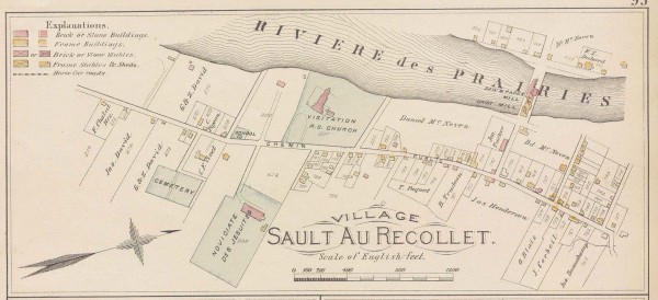 Plan du village du Sault-au-Récollet dans l'Atlas Hopkins, 1879, P500-5_3op_Page_30