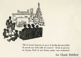 Carte de souhaits de la famille Claude Robillard, années 1950, P137-1_13-004.