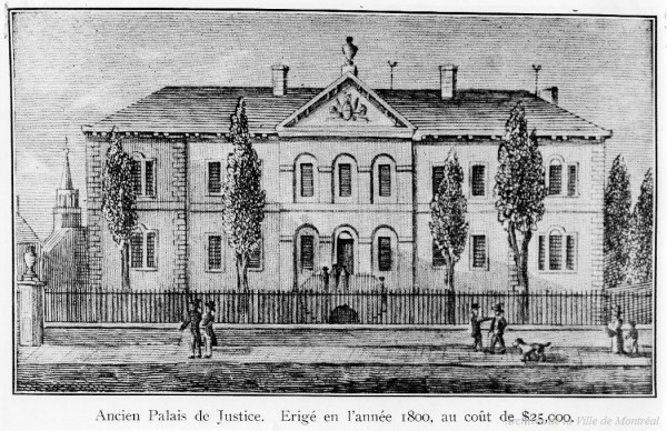 Palais de justice de Montréal, début du 19e siècle.  VM6,R3067-2_155E(-1939)-002
