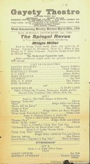 Programme du théâtre Gayety. 1918. BM1-11_23.