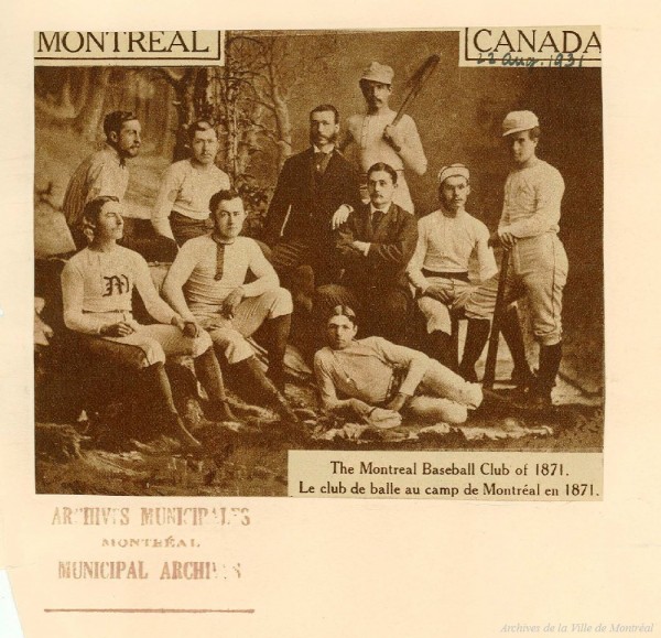 Montreal Baseball Club in 1871 (from a newspaper on August 22, 1931), VM6-D1980-32-7