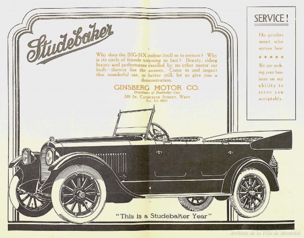 Publicité pour les voitures Studebaker, 1919, BM1-11_24