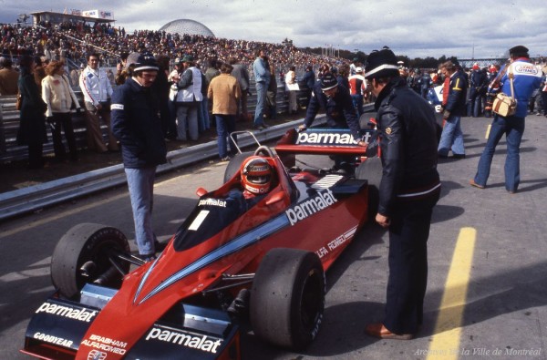 Premier Grand Prix du Canada sur l'Île Notre-Dame, Niki Lauda au volant de sa Brabham-Alfa Romeo, 8 octobre 1978, VM94-Y-2_01P075