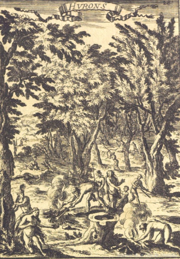 Hurons en forêt, vers 1710, BM7-2_14P007_C14-42485