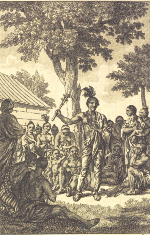 A Sachem exhorting the Indians to War par Wale, vers 1790, BM7-2_14P008_C14-42486