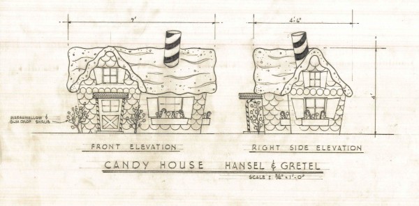 La maison de bonbons, Jardin des Merveilles. 27 février 1957. VM105-Q-01-02-05P036 (extrait). Archives de la Ville de Montréal.