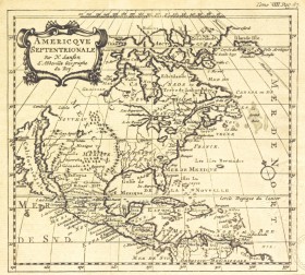 Amerique Septentrionale / Par N. Sanfon d'Abberville Geographe du Roy . - [170-]. Archives de la Ville de Montréal. BM5-3_08P026.