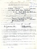Formulaire d’inscription de Gaston Miron, lauréat du Grand prix de 1971 pour « L’homme rapaillé ». Archives de la Ville de Montréal. CUM006-3-2_06P004