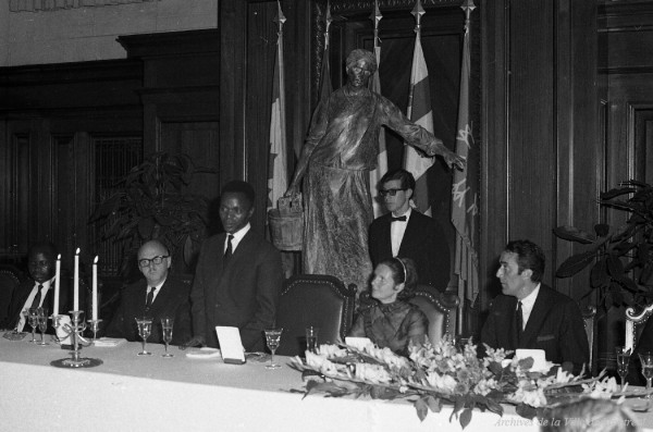 Visite du président du Rwanda, Grégoire Kayibanda. - 9 août 1967. VM94-X043-036. Archives de la Ville de Montréal.