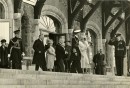 Visite du Roi George VI et de la reine Elizabeth : au chalet du mont Royal. - Mai 1939. P146-2-2-D2-P009. Archives de la Ville de Montréal.