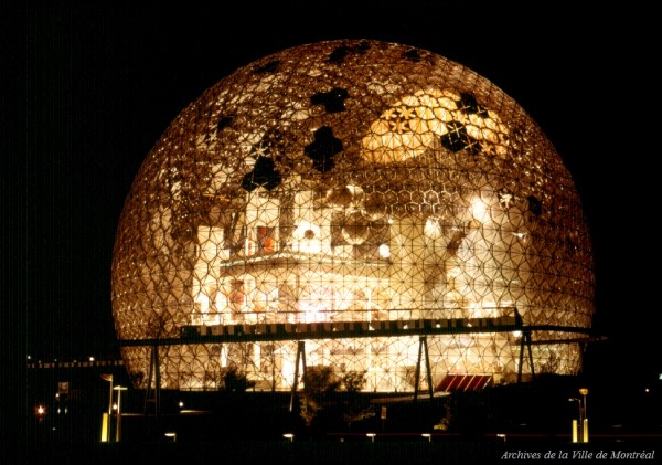 Pavillon des Etats-Unis, la nuit. – 1967. - Archives de la Ville de Montréal. VM97-Y_1P128