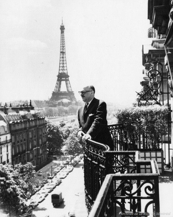 Le maire Jean Drapeau à Paris, 1963.