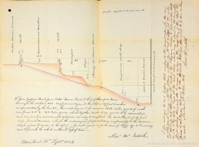 Plan d’ouverture de la rue Gosford à travers le jardin du gouvernement (de la rue Notre-Dame au Champ-de-Mars). - 28 septembre 1836. VM035-3-2-D065 p10. Archives de la Ville de Montréal.